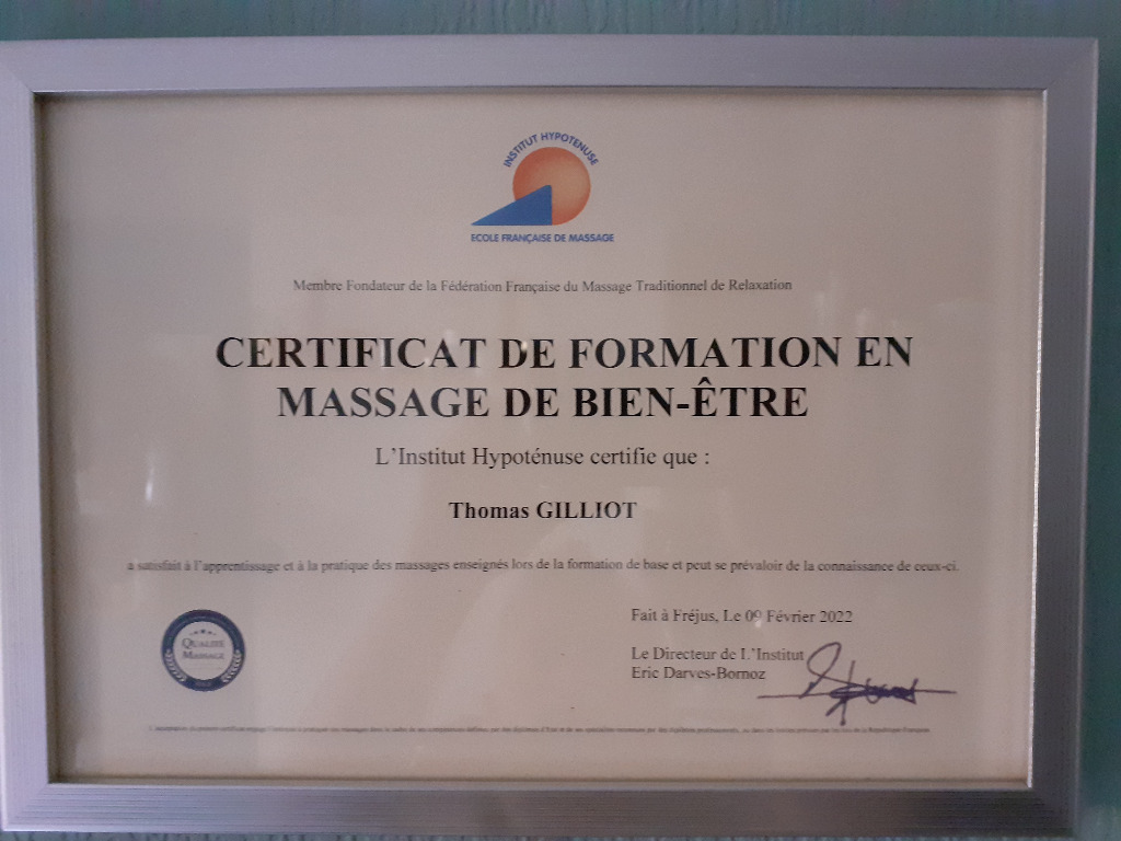 photo diplome Thomasseurbienetre