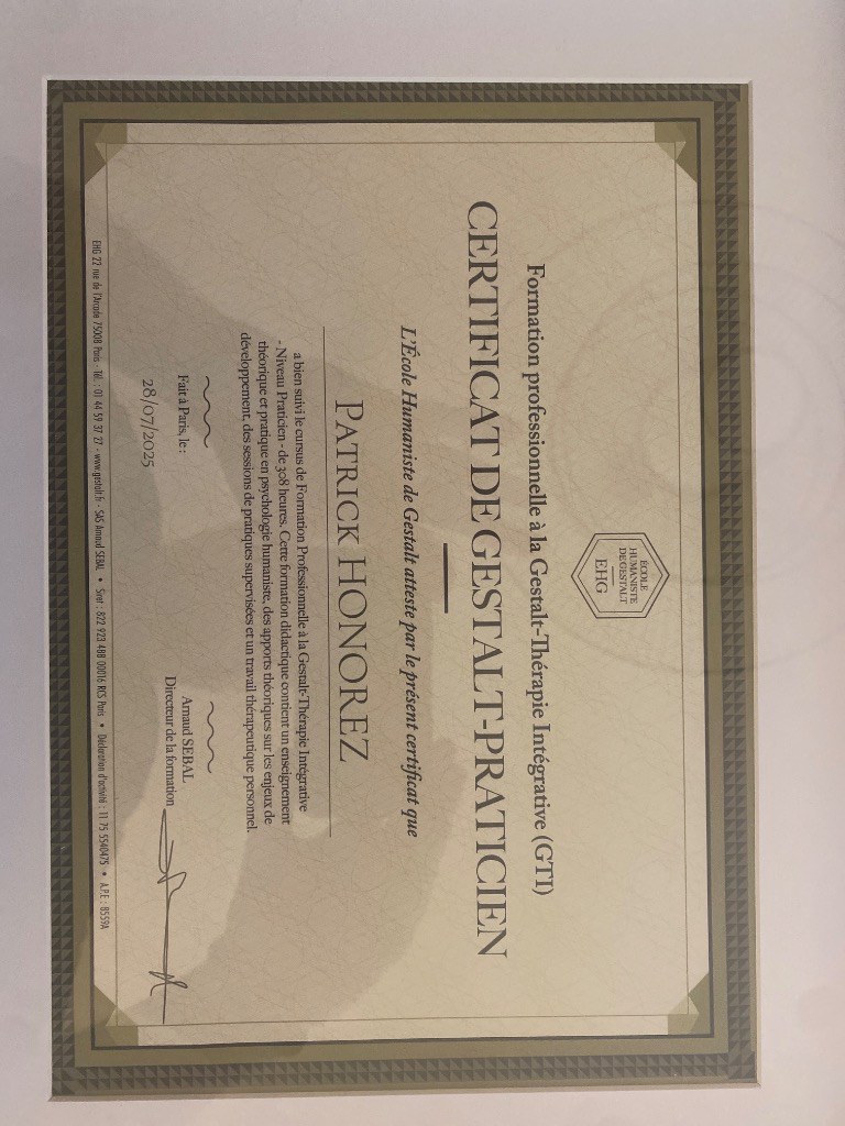 photo diplome Patrick honorez