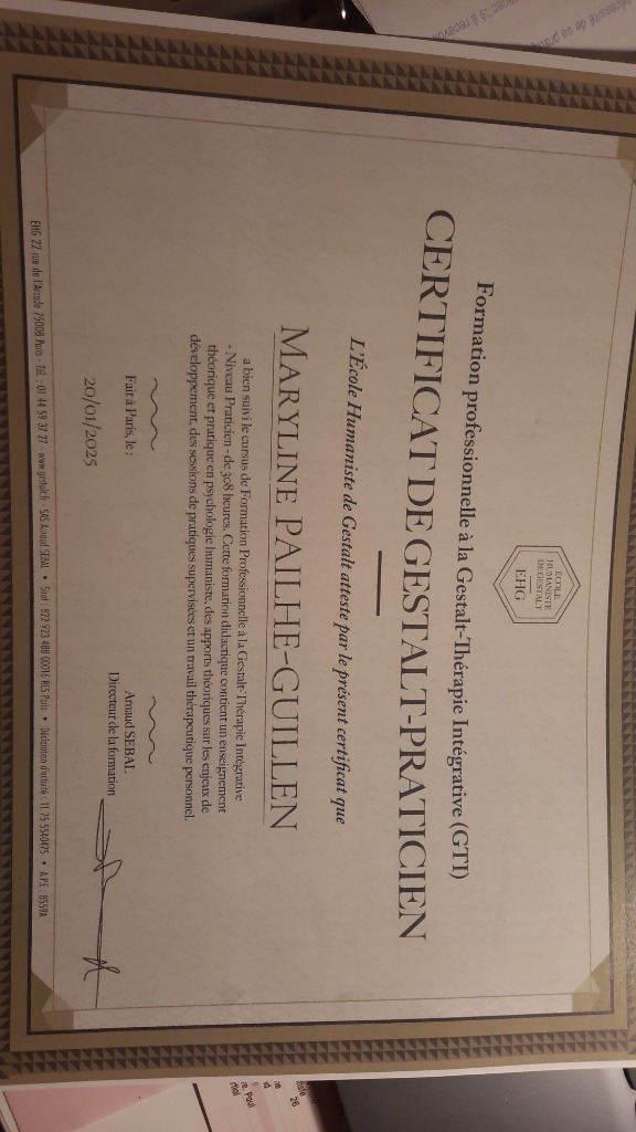 photo diplome MARYLINE GUILLEN