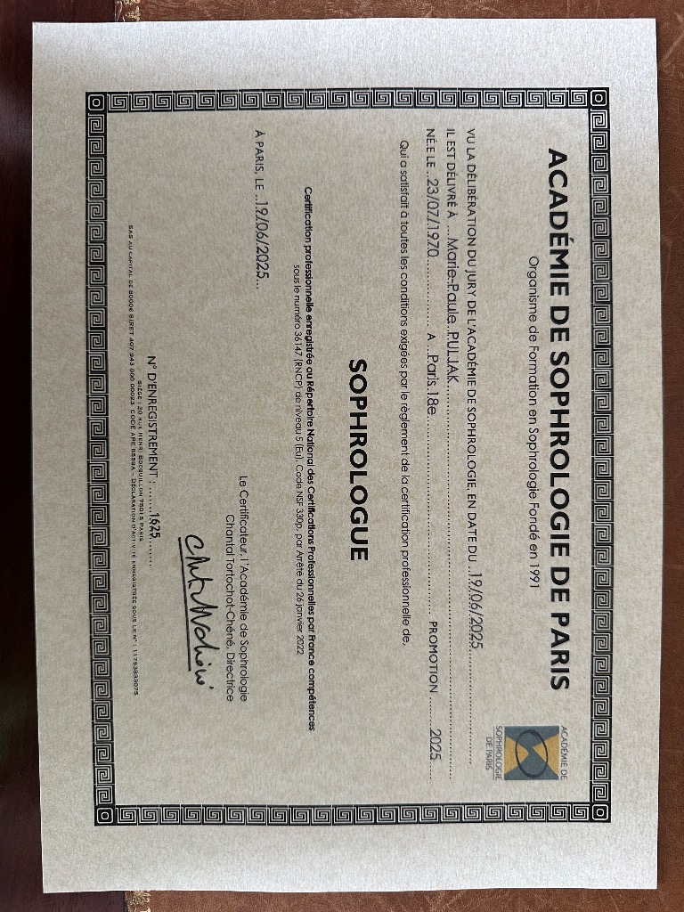 photo diplome Marie Paule PULJAK 