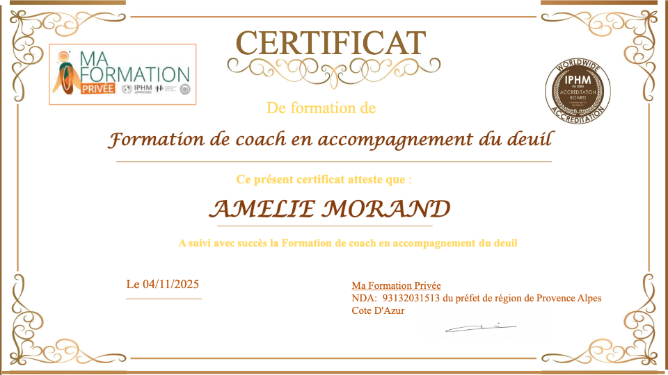 photo diplome Amélie Morand