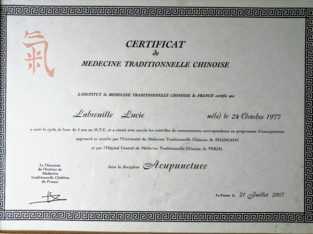 photo diplome Labreuille Lucie