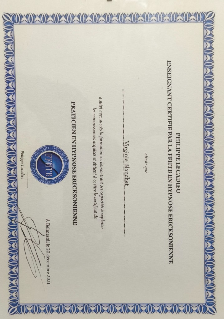photo diplome Virginie Blanchet 