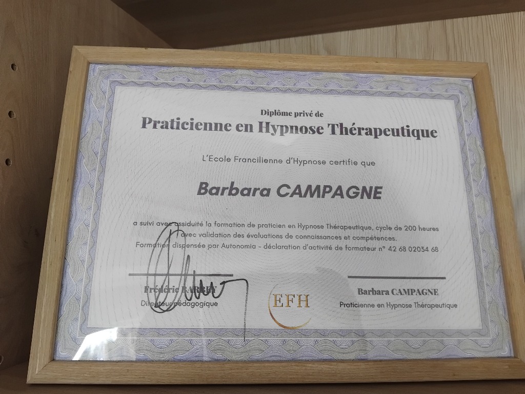 photo diplome Barbara CAMPAGNE