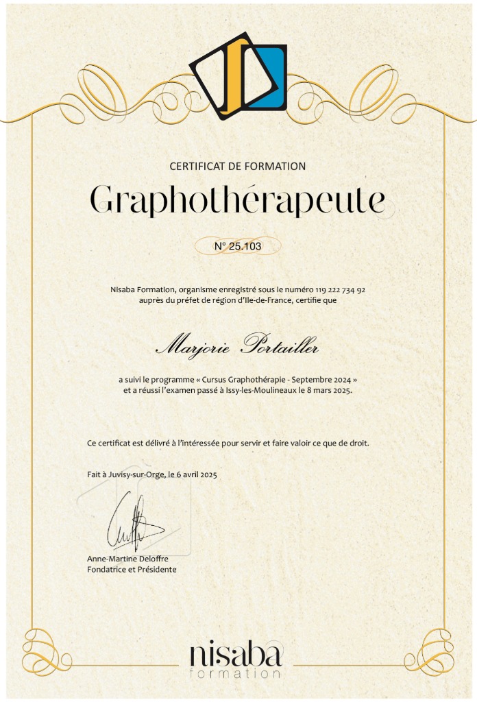 photo diplome Graphi’Flex- Marjorie PORTAILLER