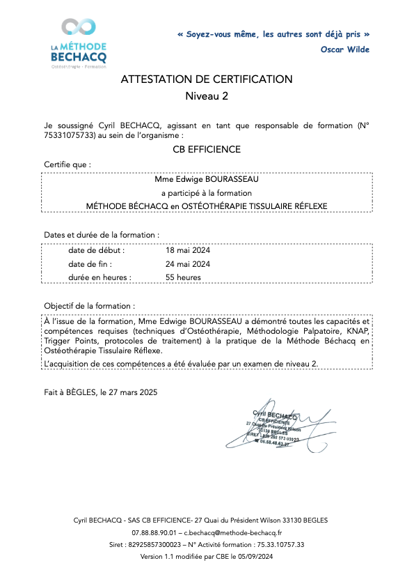 photo diplome EB Thérapie