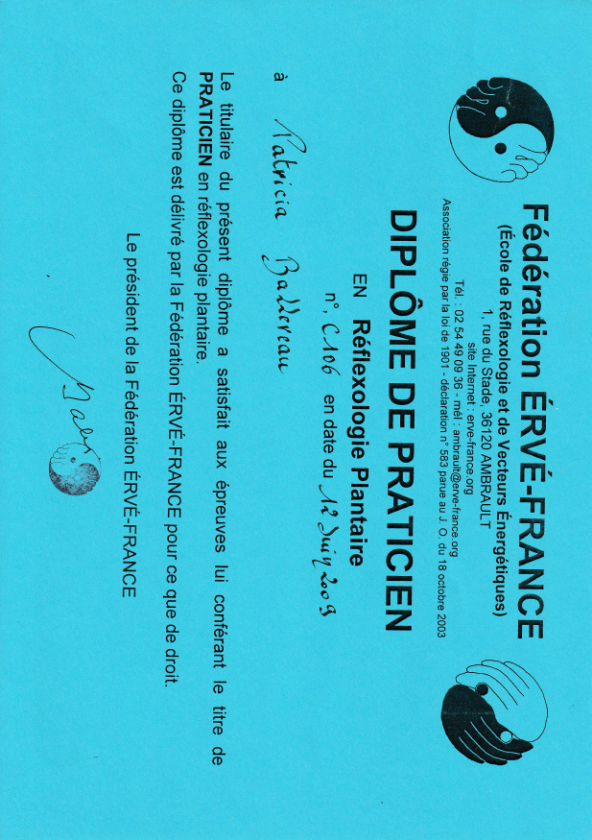 photo diplome PATRICIA BALLEREAU 