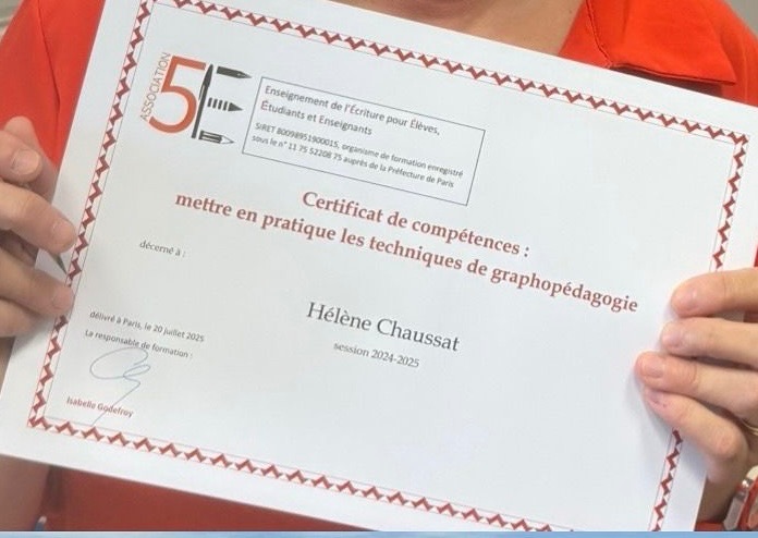 photo diplome Hélène Chaussat