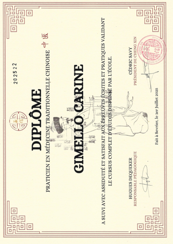 photo diplome Carine Gimello