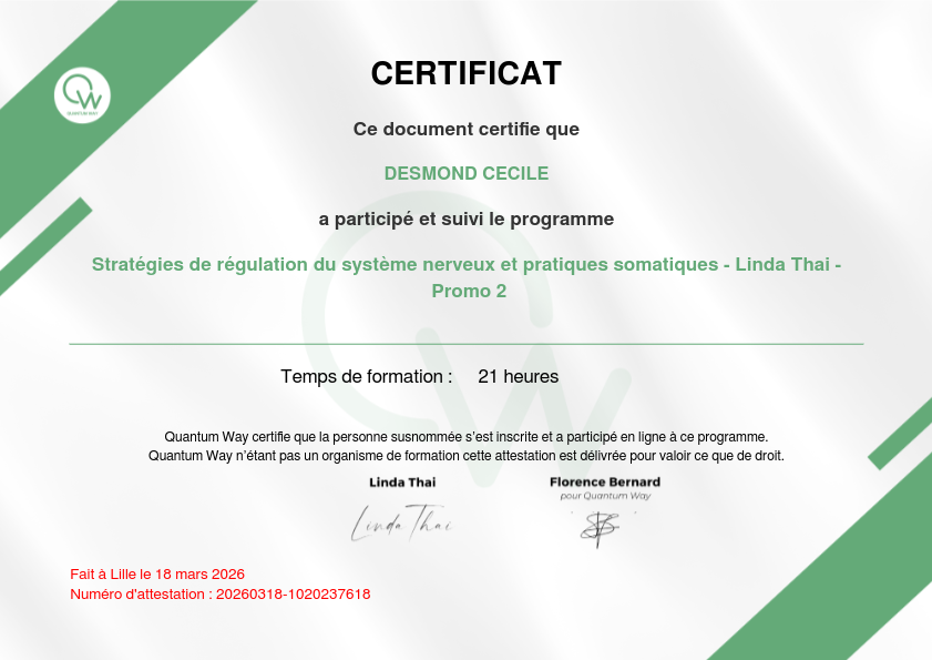 photo diplome Cécile DESMOND