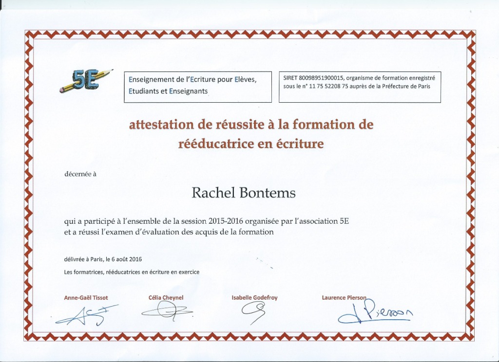 photo diplome BONTEMS RACHEL