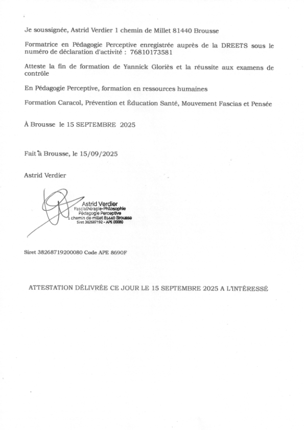 photo diplome Yannick Glories