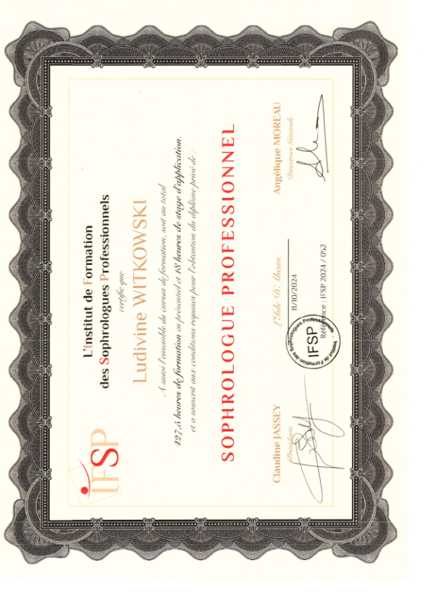 photo diplome Ludivine WITKOWSKI