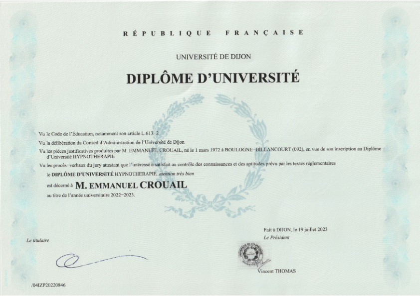 photo diplome Emmanuel Crouail