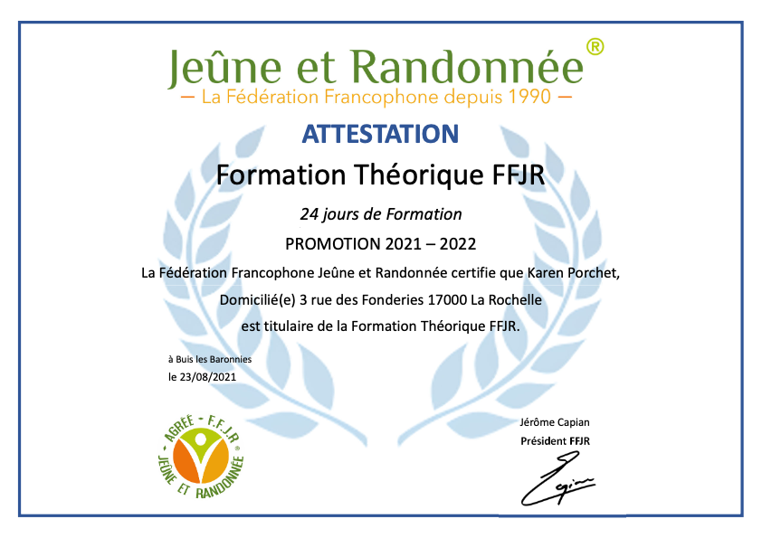 photo diplome Karen PORCHET
