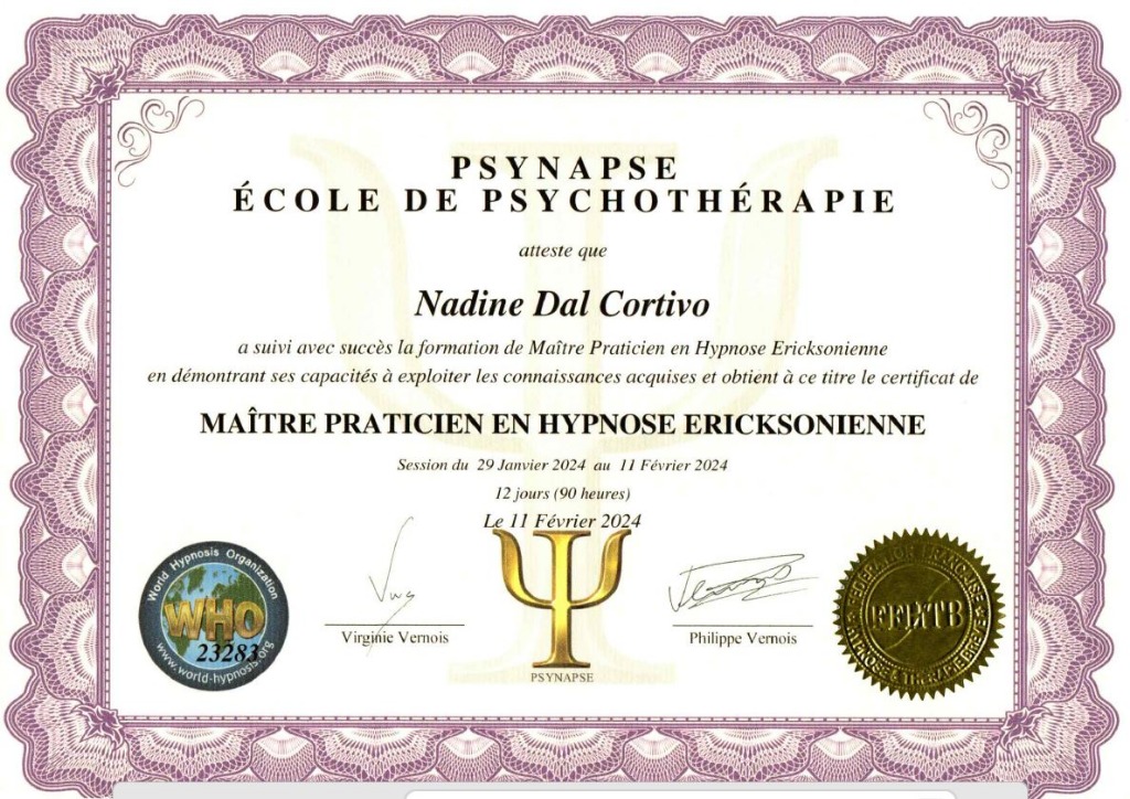 photo diplome Nadine Dal Cortivo