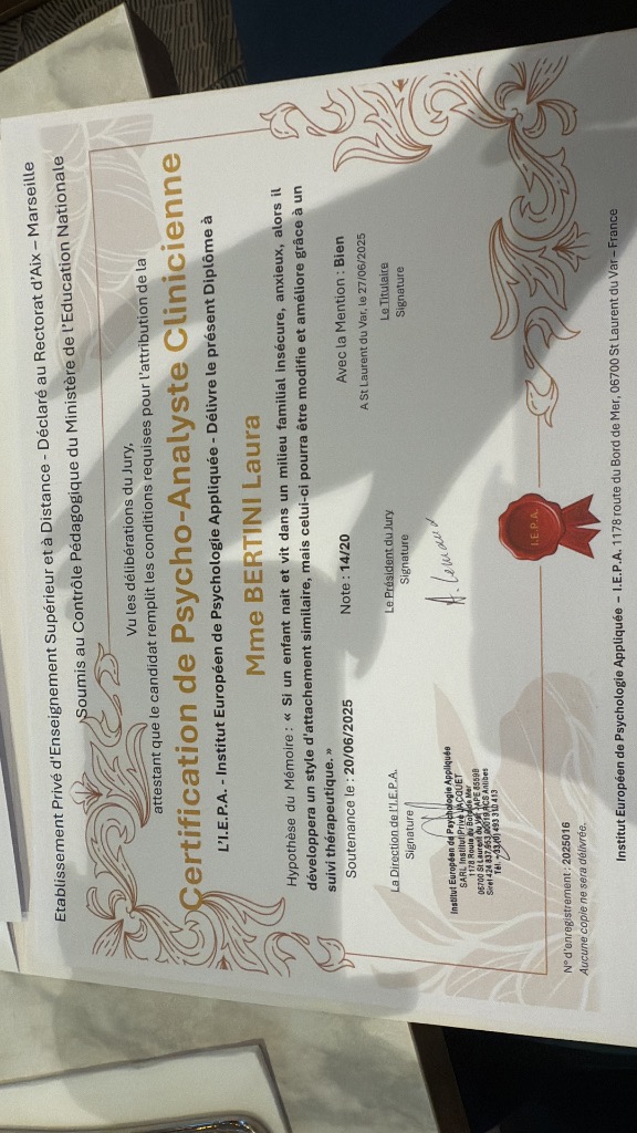 photo diplome Laura Bertini 