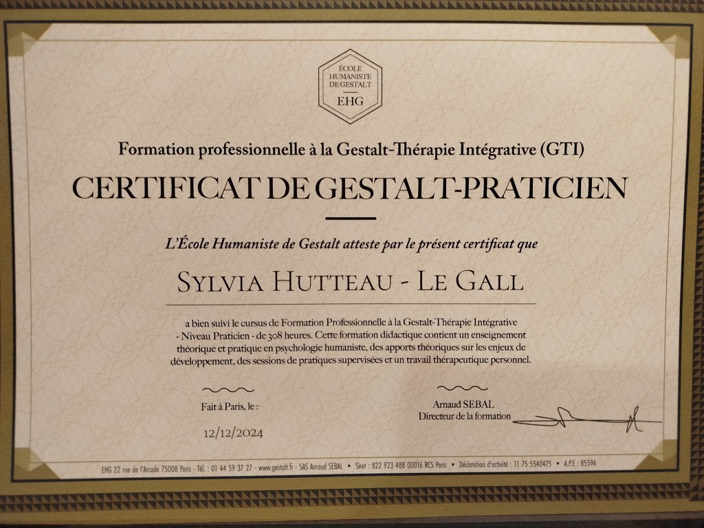 photo diplome Sylvia Hutteau Le Gall