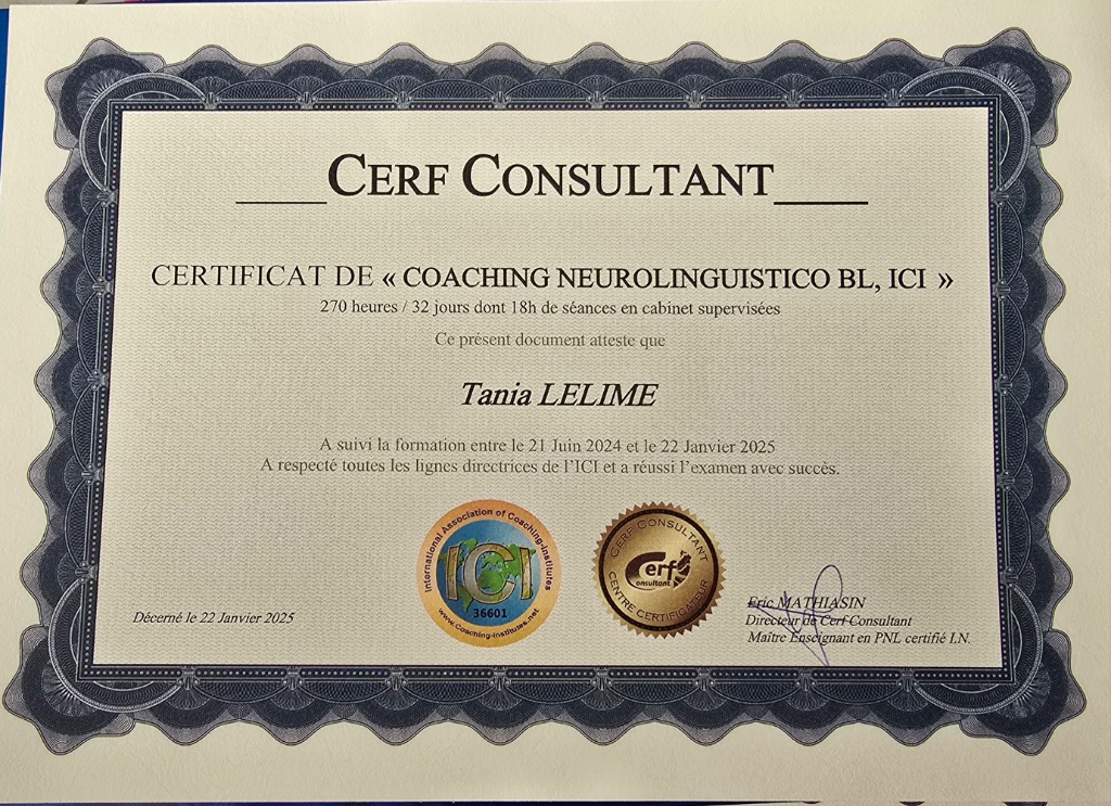 photo diplome Tania LELIME 