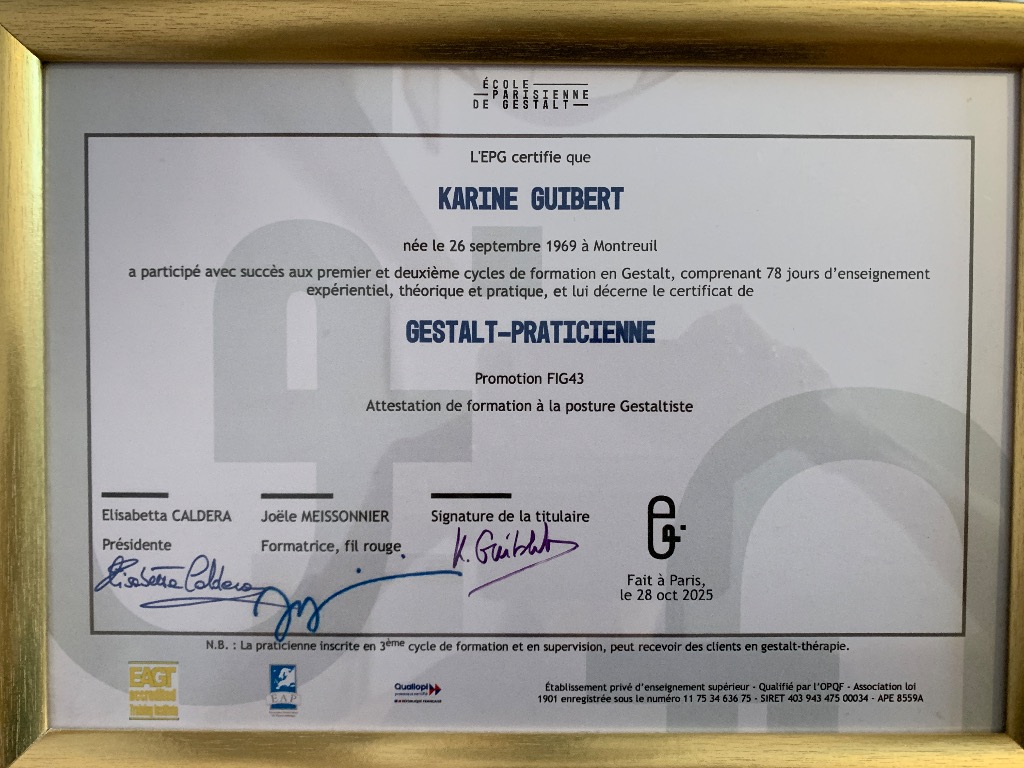 photo diplome Karine Guibert