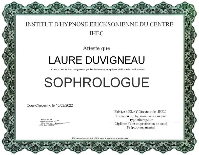 photo diplome DUVIGNEAU Laure