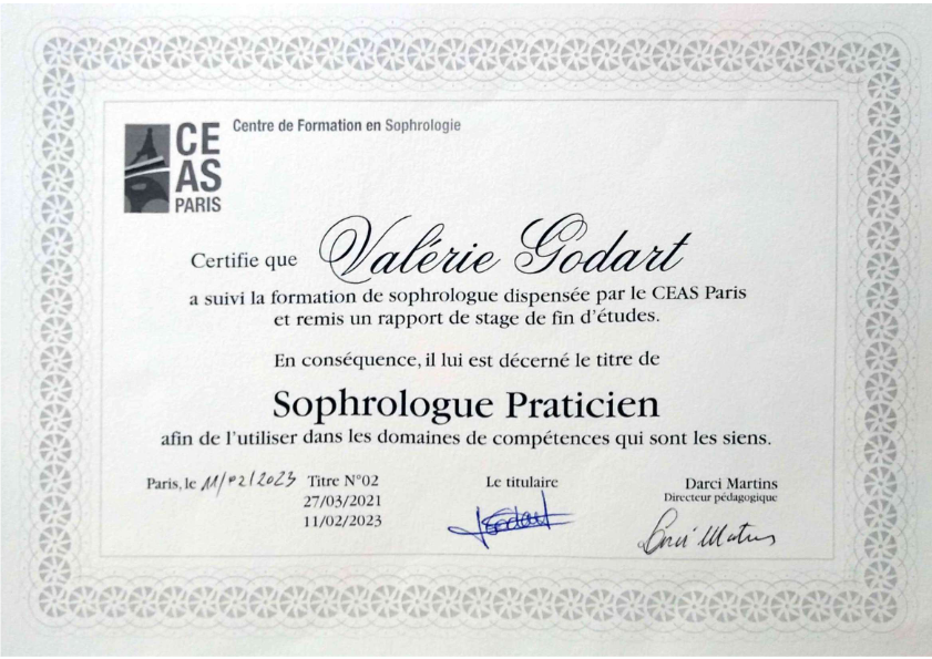 photo diplome Valérie Godart