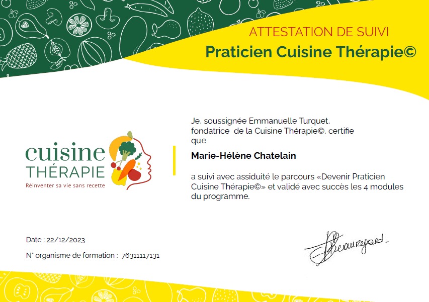 photo diplome Les ateliers de Zélie 