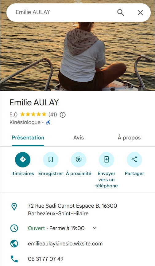 photo activite Emilie AULAY