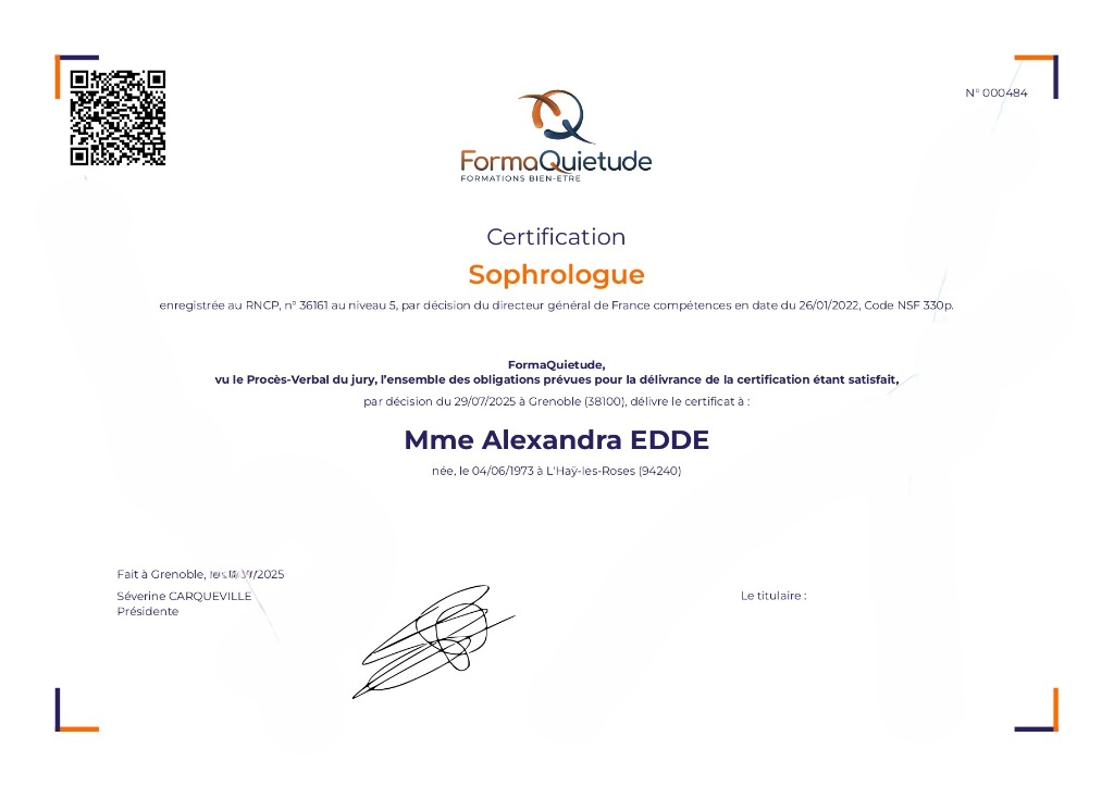 photo diplome Alexandra Edde