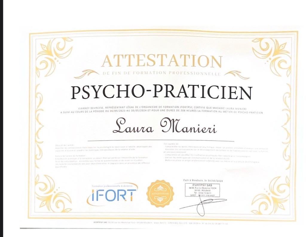 photo diplome Harmonie de l’Aura