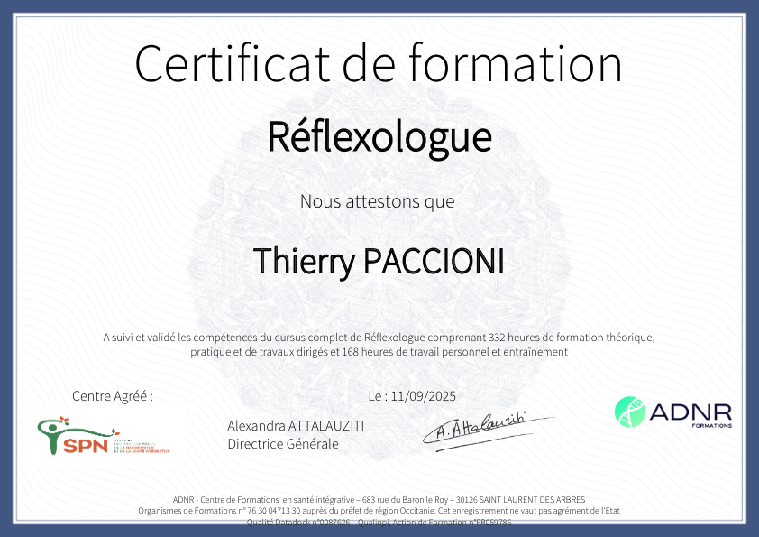 photo diplome Thierry Paccioni 