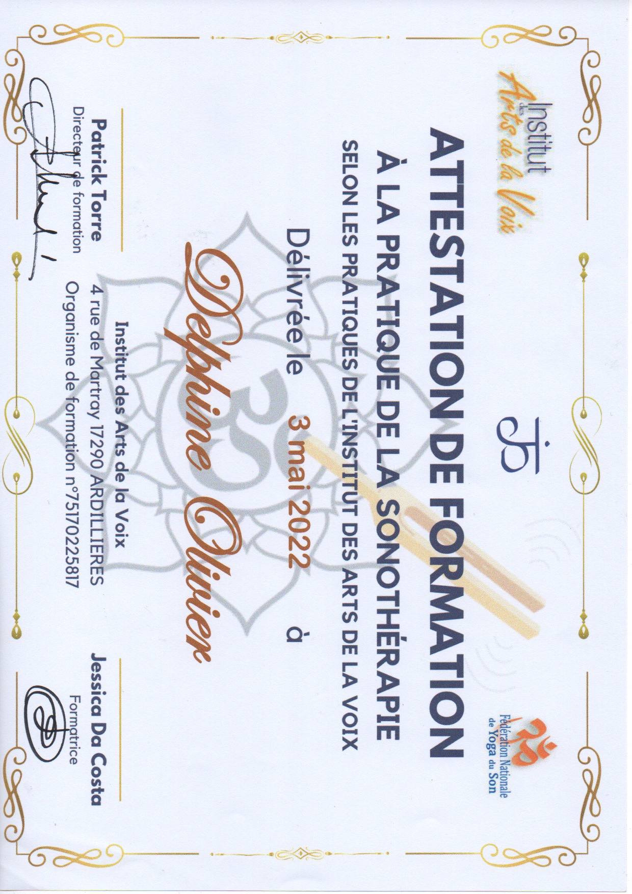 photo diplome Dele Ka