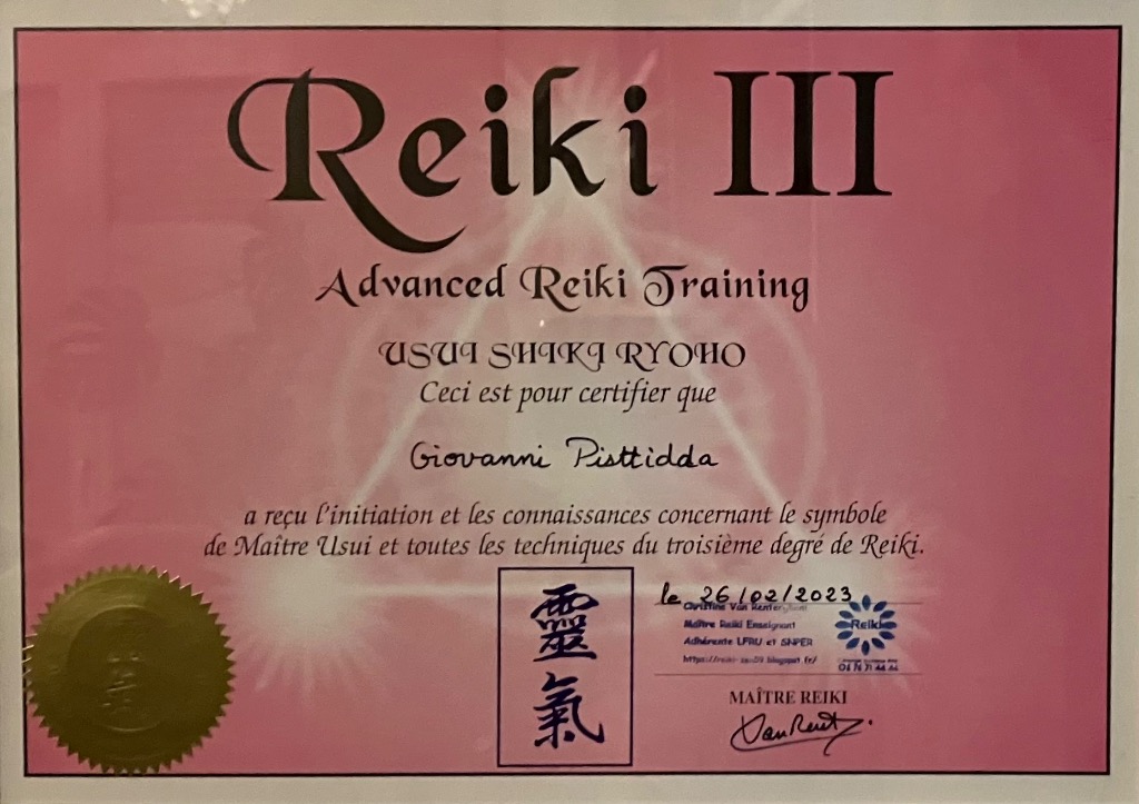photo diplome Auguro Reiki