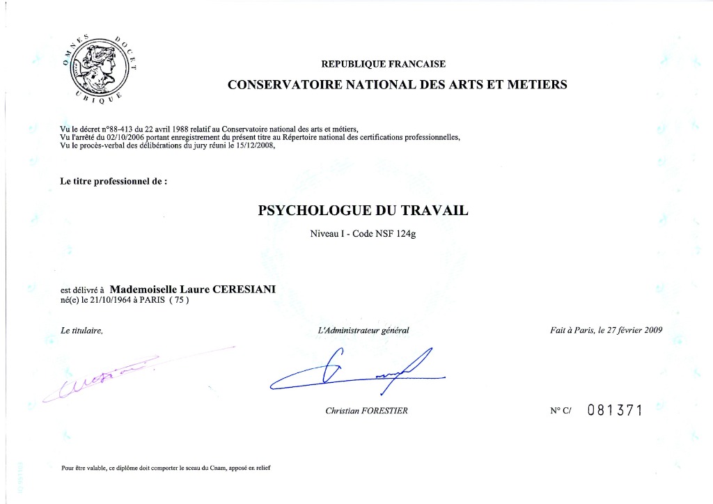 photo diplome Laure CERESIANI
