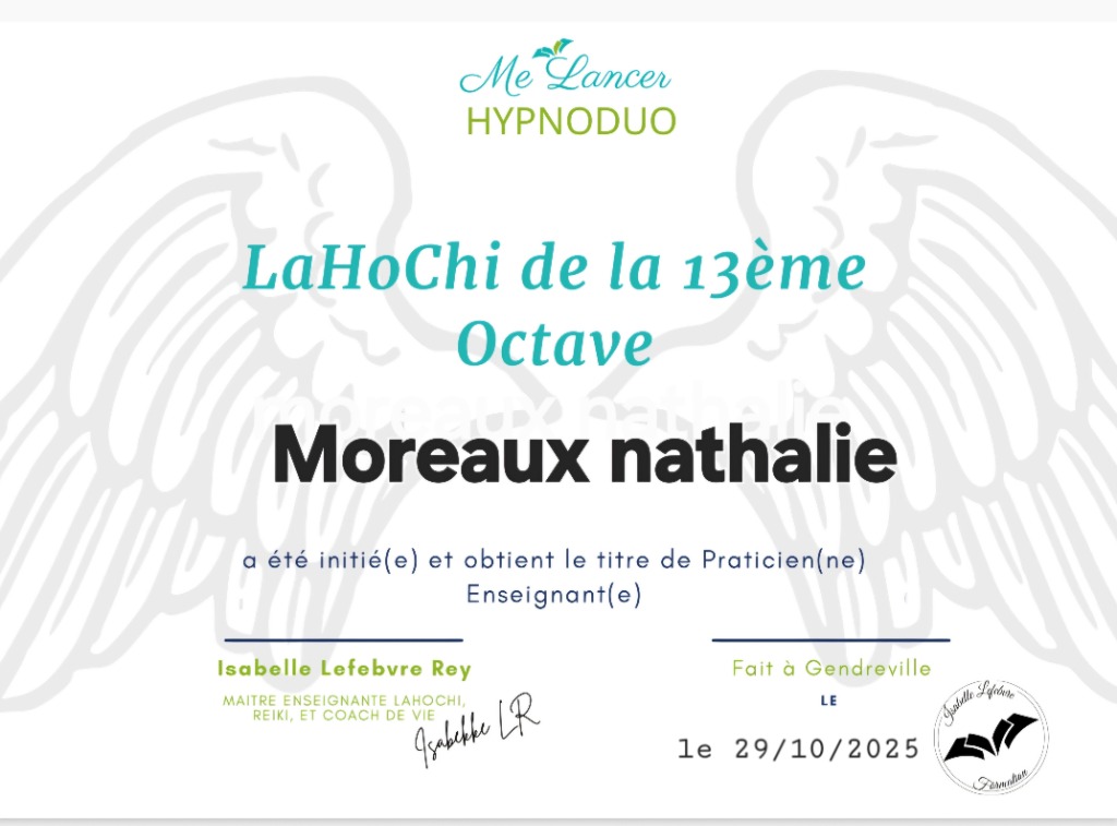 photo diplome Nathalie Moreaux