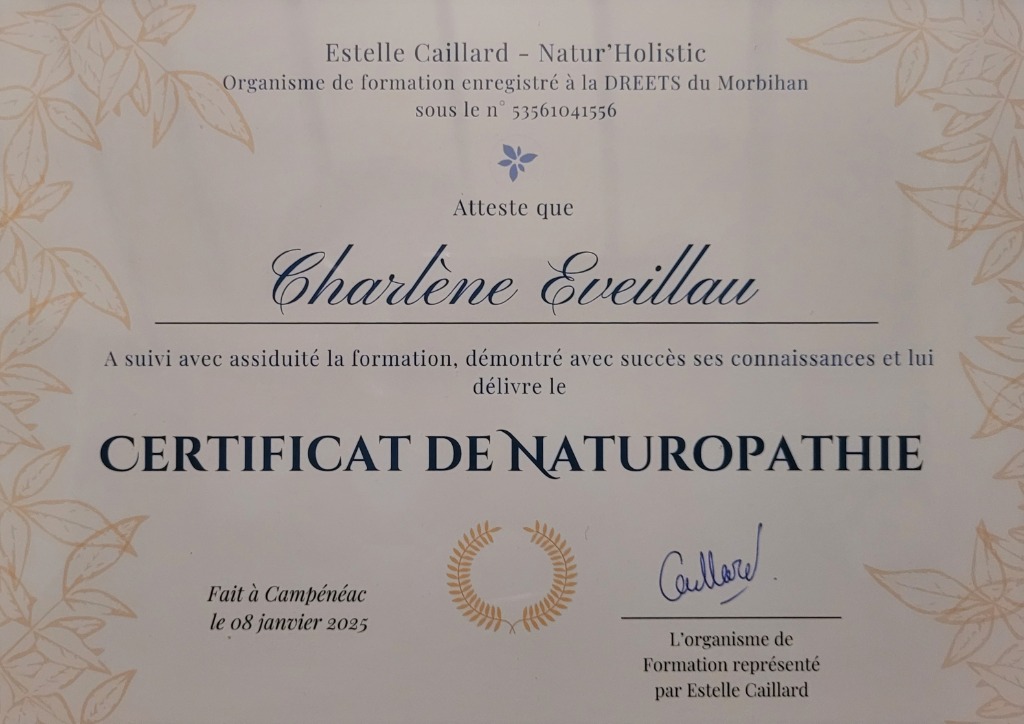 photo diplome EVEILLAU CHARLENE