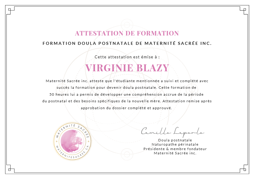 photo diplome D’où la Vie