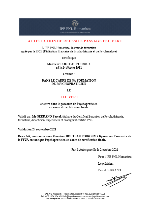 photo diplome Damien Douteau-Poiroux