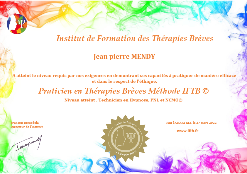photo diplome MJP THERAPIE BREVE & COACHING