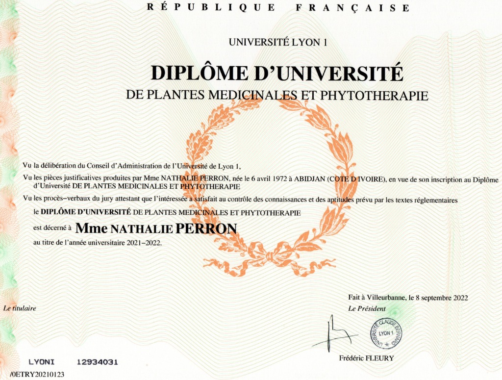 photo diplome Nathalie TAMET