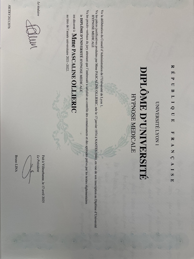 photo diplome Pascaline Ollieric