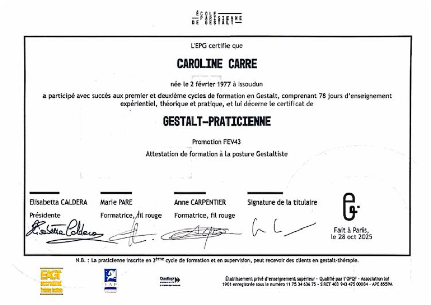photo diplome Caroline Carre
