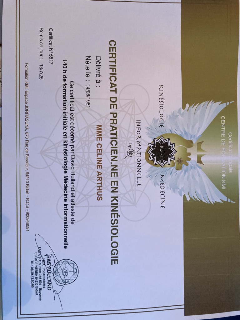 photo diplome Céline Arthus