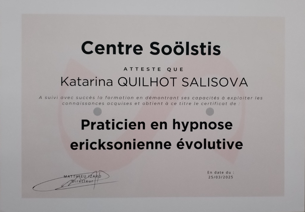 photo diplome Katarina QUILHOT SALISOVA