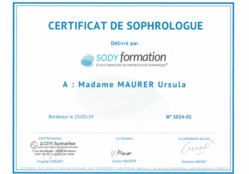 photo diplome Ursula Maurer