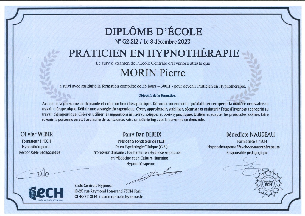 photo diplome Pierre Morin