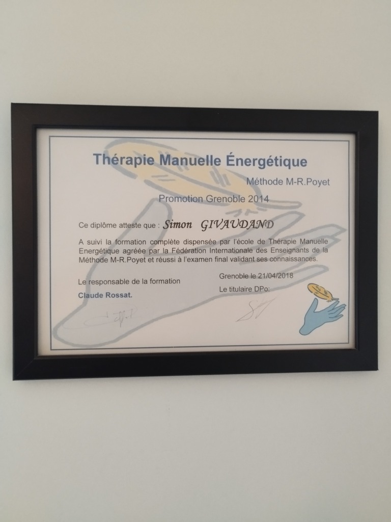 photo diplome Simon GIVAUDAND
