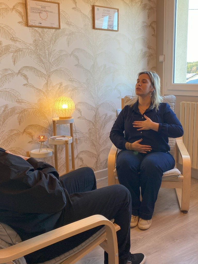 photo seance Aurélie CROS - Sophrologue