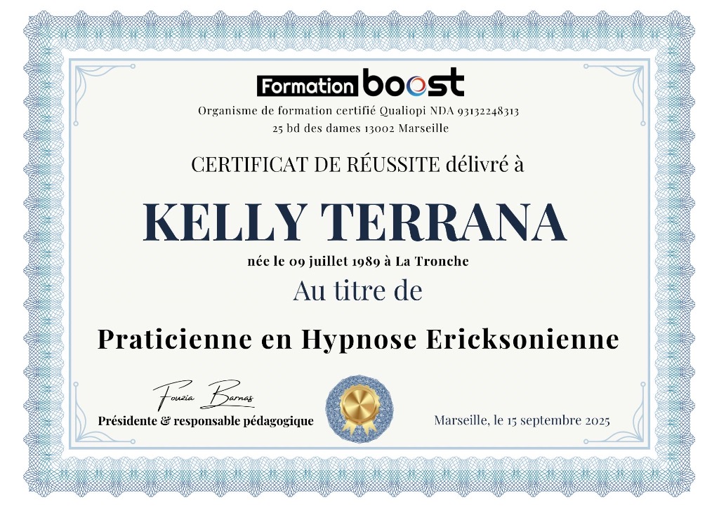photo diplome Kelly TERRANA