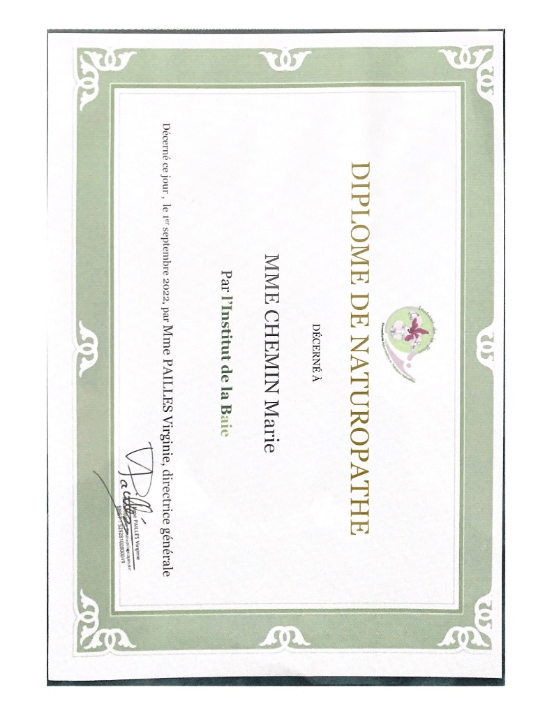 photo diplome Marie Chemin